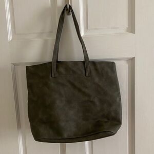 Elegant Olive Green Tote Bag